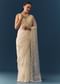 Ivory Organza Embellished Saree with Blouse Fabric