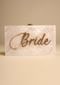 Ivory White Box Clutch For The Bride With Beautiful Marble Design Online - Kalki Fashion