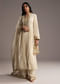 Ivory White Cotton Silk Anarkali Suit With Gotta Work