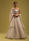Ivory White Lucknowi Embroidered Georgette Lehenga Set
