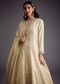 Ivory Zari Embroidered Anarkali With Dupatta