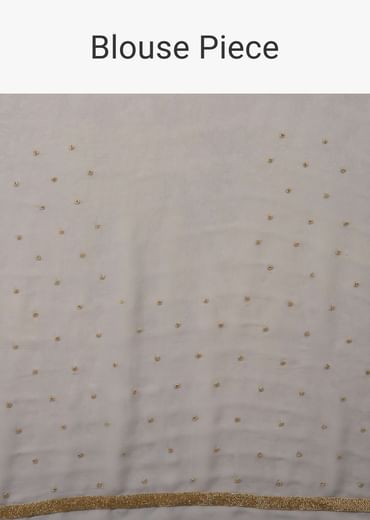 Powder Blue Saree Kashmiri Embroidered In Georgette