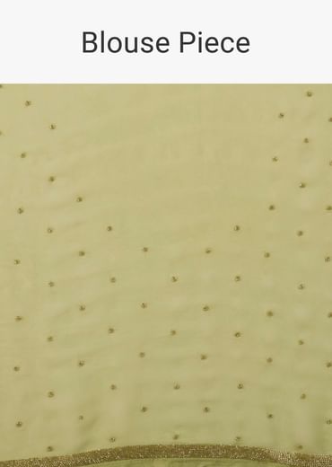 Festive Pista Green Saree Kashmiri Embroidered In Georgette