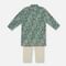 Kalki Sky Blue Printed Kurta Pant Set In Cotton For Boys