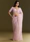 Lavender Tissue Saree With Cutdana And Sequins Embroidery And Scallop Border