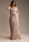 Lavender Tissue Saree with Cutdana  Sequin Work