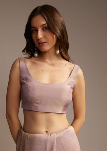 Lavender Tissue Saree with Cutdana  Sequin Work