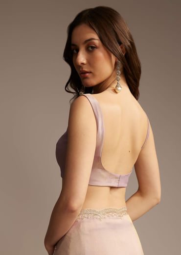 Lavender Tissue Saree with Cutdana  Sequin Work