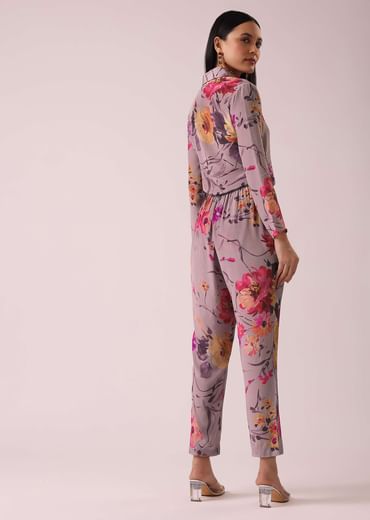 Lavender Floral Print co ord set