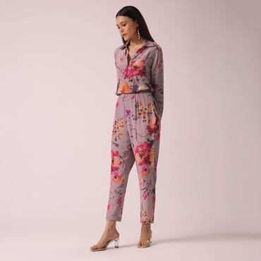 Lavender Floral Print co ord set