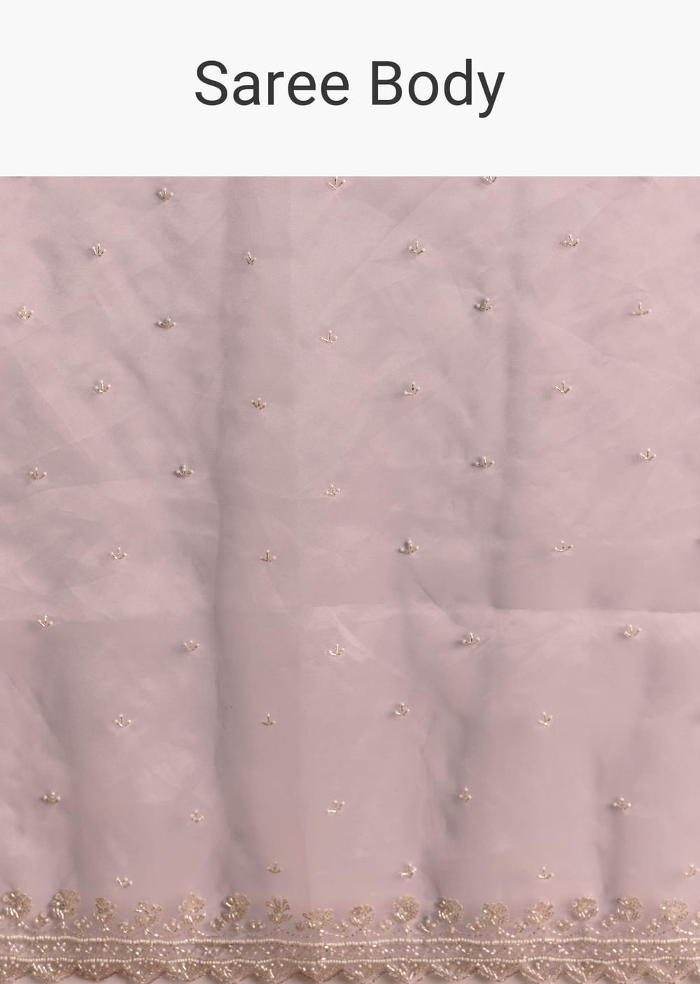 Lavender Organza Embroidered Saree With Jaal And Butti Work