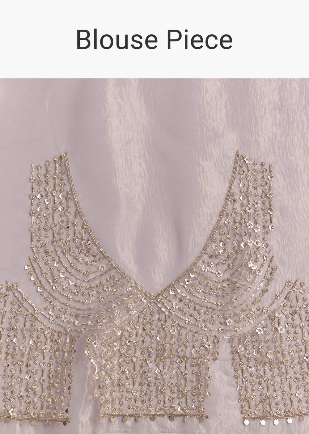 Lavender Tissue Embroidered Saree With Resham And Sequin Work