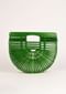 Leaf Green Basket Clutch In Acrylic With Marble Design Online - Kalki Fashion