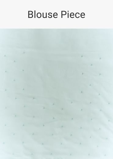 Light Blue Tissue Saree With Cutdana And Beads Embroidery And Cutwork Scallop Border