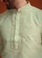Light Green Organza Aligarhi Kurta With Zari Embroidery