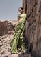 Light Green Pre Stitched Layered Frill Saree With Blouse