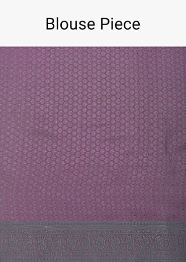 Wine South Resham Silk Saree With Woven Work And Unstitched Blouse Fabric