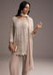 Lilac Purple Georgette Kurta Set With Beads Work