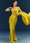 Lime Green Crepe Ready Pleated Saree With Heavy Embroidery