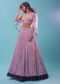 Ombre Lehenga And Crop Top In Moti Cut An Dana Embroidery, Cape Jacket In Tassels Fringes At The Border