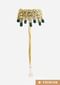 Gold Plated Choker Hand Crafted With Semi Precious Green Stones And Kundan In Floral Motifs By Prerto