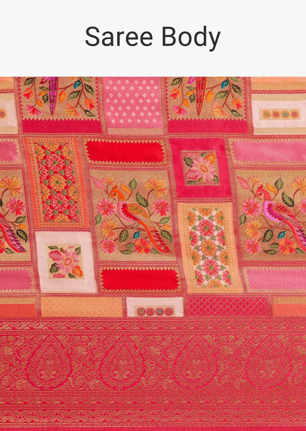 Magenta Pink Satin Silk Saree With Woven Work