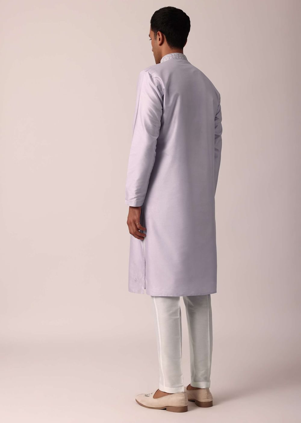Majestic Festival Silk Kurta Set With Thread And Mirror Work