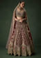 Maroon Bridal Silk Embellished Lehenga Set with  Two Dupattas