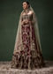 Maroon Bridal Silk Zardozi Lehenga Set with  Two Dupattas