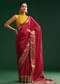 Maroon Dola Silk Saree With Zari Woven Border And Pallu