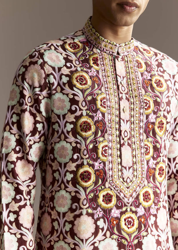 Maroon Dupatta Kurta Set