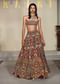 Maroon Velvet Bridal Lehenga With Zardosi And Patch Work