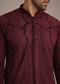 Maroon Kurta Set With Patch Work