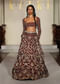 Maroon Silk Bridal Lehenga With Zardosi And Sequins Embroidery