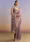 Mauve Tissue Embroidered Saree With Sequin And Stone Work