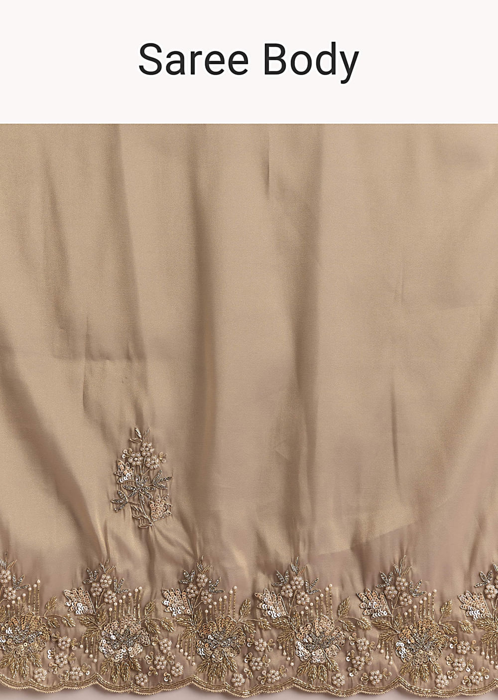 Mauve Tissue Saree With Scallop Border And Stone Embroidery