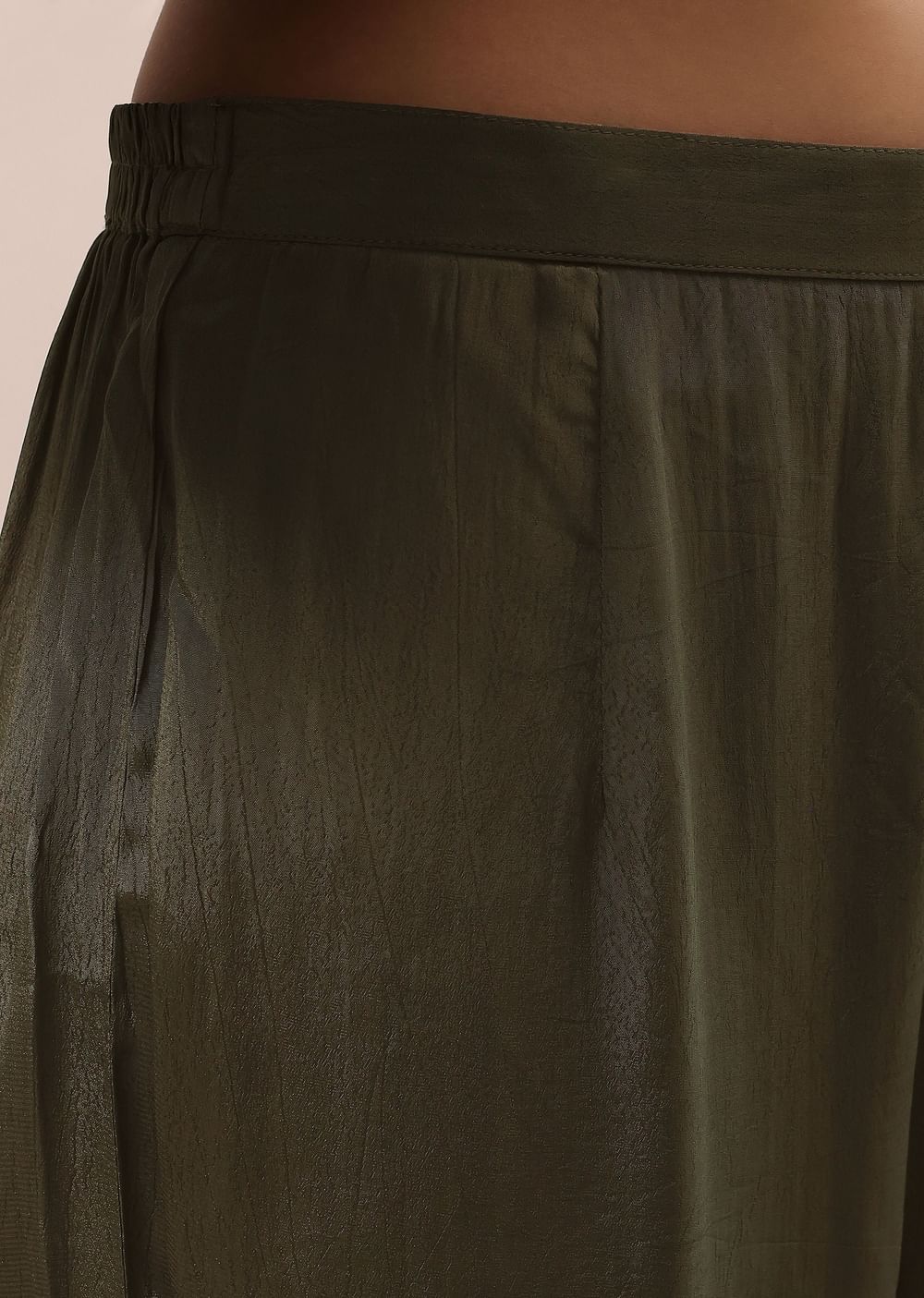 Mehendi Green Embroidered Kurta And Salwar With Dupatta