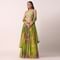 Mehendi Green Lehenga Set With Prints