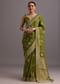 Mehendi Green Zari Woven Satin Silk Saree And Brocade Border