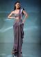 Mermaid Metallic Ready To Wear Saree And Blouse In Knit