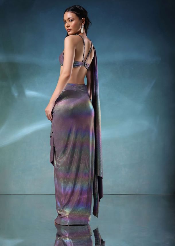 Mermaid Metallic Skirt And Top In Knit Mermaid Metallic Skirt And Top In Knit