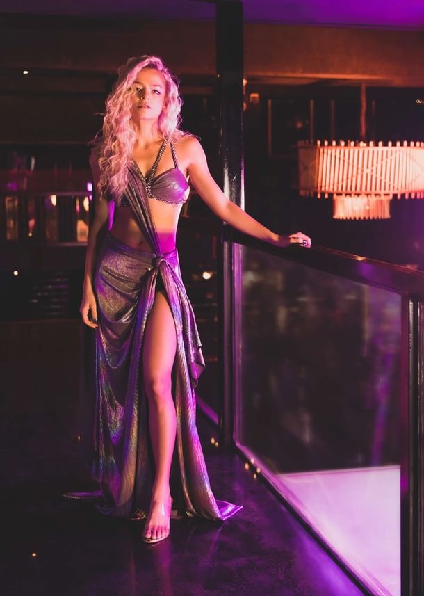 Mermaid Metallic Skirt And Top In Knit Mermaid Metallic Skirt And Top In Knit