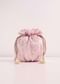Metallic Pink Sequins Potli Bag With Pearl Handle