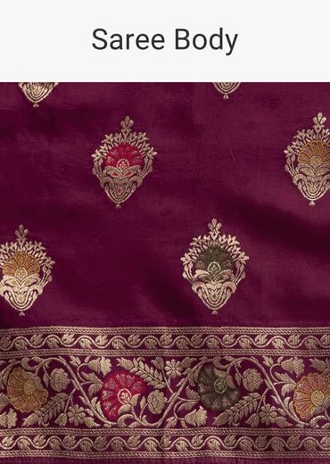 Multi Color Dola Silk Saree With Resham And Zari Weaving