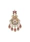Gold Finish Temple Earrings With Meenakari Work And Floral Motifs