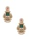 Multi Finish Oxidsed Danglers With Meenakari Detail And Cluster Bead Drops