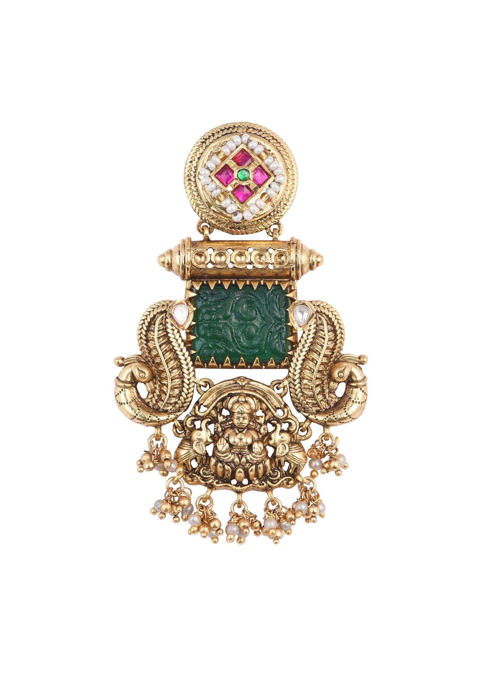Multi Finish Oxidsed Danglers With Meenakari Detail And Cluster Bead Drops
