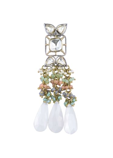 Multi Two Tone Choker Set With Multicolor Stones And Kundan