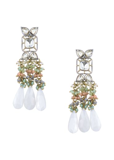 Multi Two Tone Choker Set With Multicolor Stones And Kundan