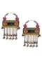 Multicolor Hand Embroidered And Beaded Boho Chandbali Earrings